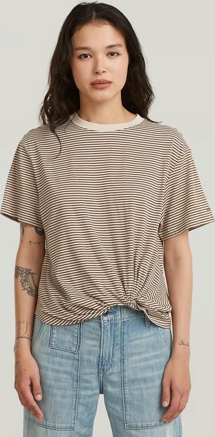 G-Star RAW Stripe Relaxed Knot T-Shirt Meerkleurig Dames
