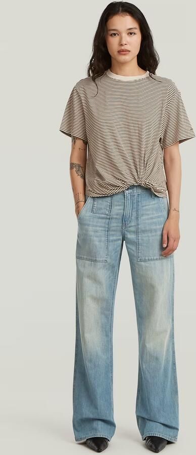 G-Star RAW Stripe Relaxed Knot T-Shirt Meerkleurig Dames - Foto 7