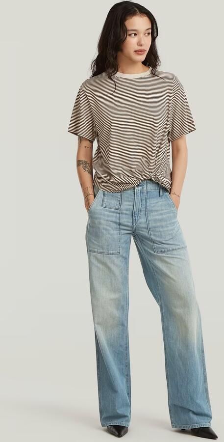 G-Star RAW Stripe Relaxed Knot T-Shirt Meerkleurig Dames - Foto 5