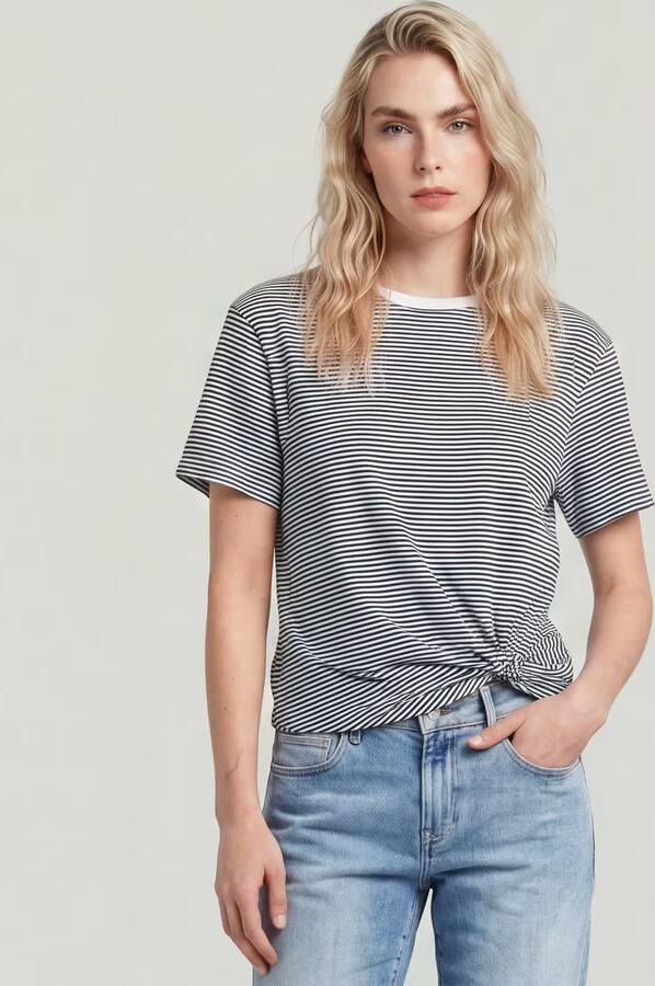G-Star Raw relaxed fit T-shirt van puur katoen met geknoopte zoom - Foto 9