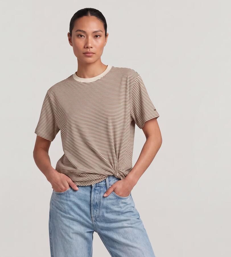 G-Star RAW Stripe Relaxed Knot T-Shirt Meerkleurig Dames - Foto 6