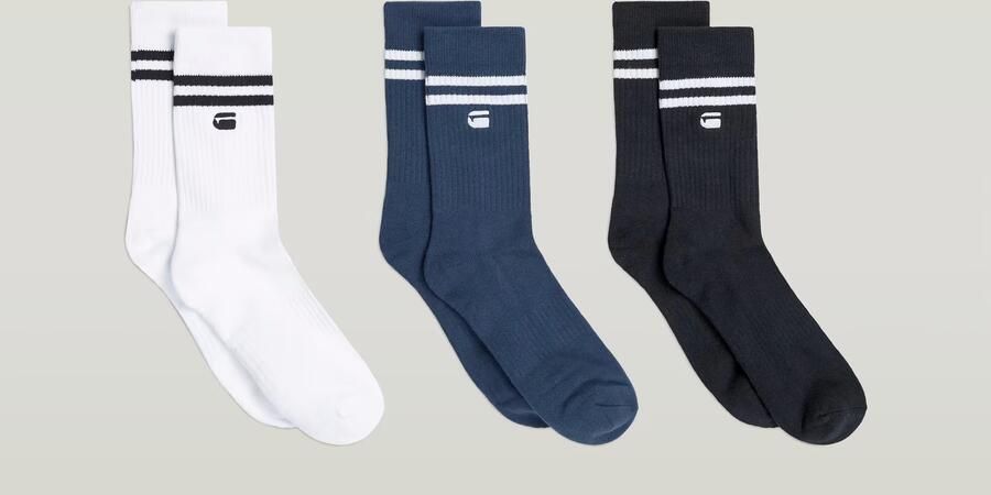 G-Star RAW Stripe Sokken 3 Paar Meerkleurig Heren - Foto 5