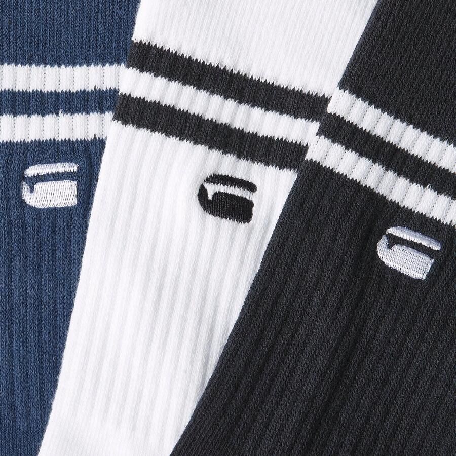 G-Star RAW Stripe Sokken 3 Paar Meerkleurig Heren - Foto 2