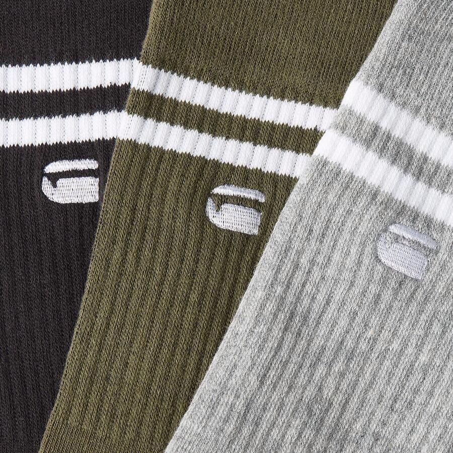 G-Star RAW Stripe Sokken 3 Paar Meerkleurig Heren - Foto 2