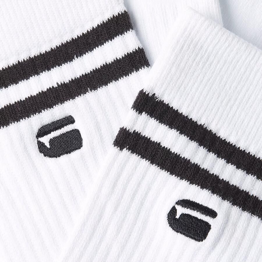 G-Star RAW Stripe Sokken 3 Paar Wit Heren - Foto 2
