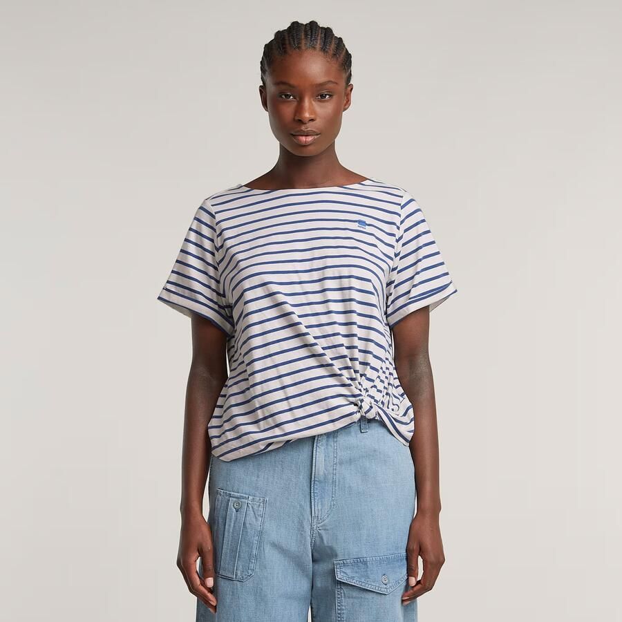G-Star RAW Striped Knot Top Meerkleurig Dames - Foto 7