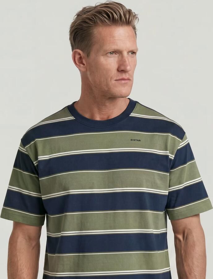 G-Star RAW Striped Relaxed T-Shirt Meerkleurig Heren - Foto 3