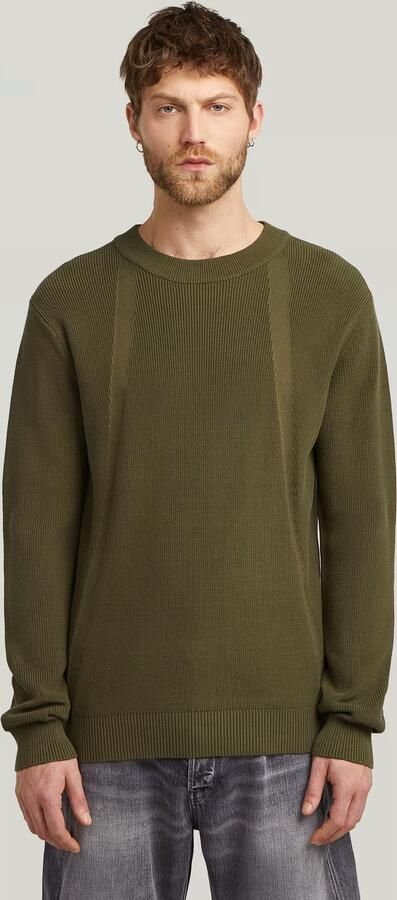 G-Star RAW Structure Gebreide Trui Groen Heren - Foto 7
