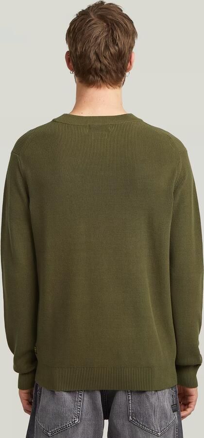 G-Star RAW Structure Gebreide Trui Groen Heren - Foto 6