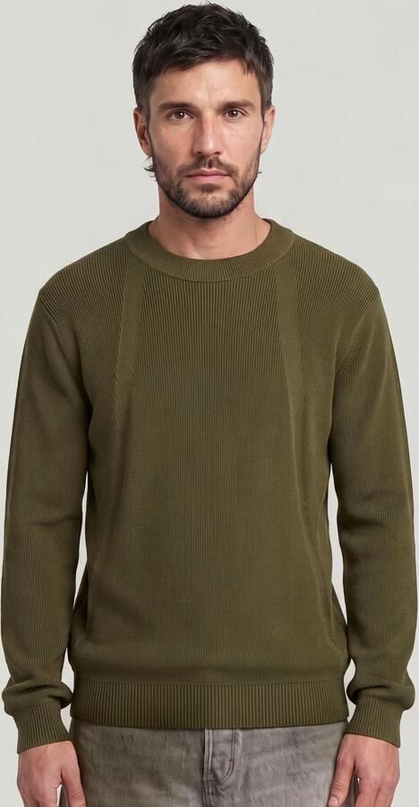 G-Star RAW Structure Gebreide Trui Groen Heren - Foto 5
