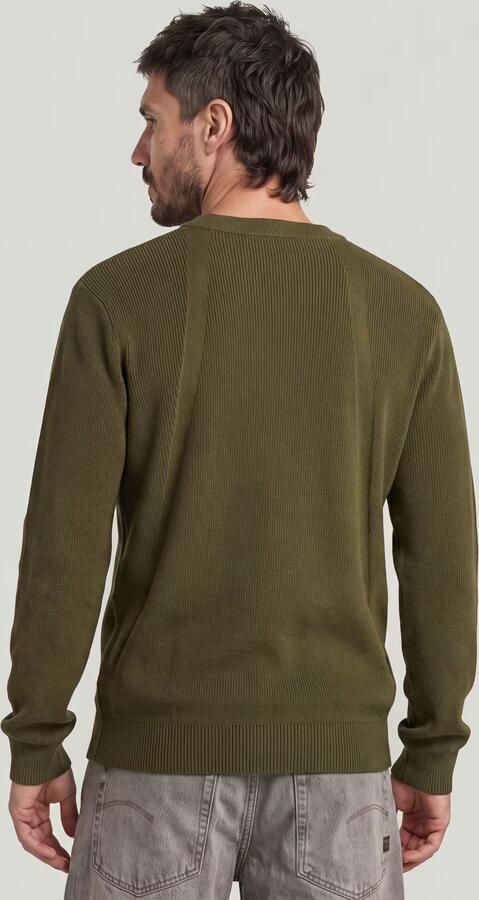 G-Star RAW Structure Gebreide Trui Groen Heren - Foto 4