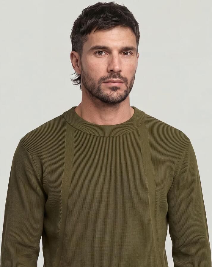 G-Star RAW Structure Gebreide Trui Groen Heren - Foto 3