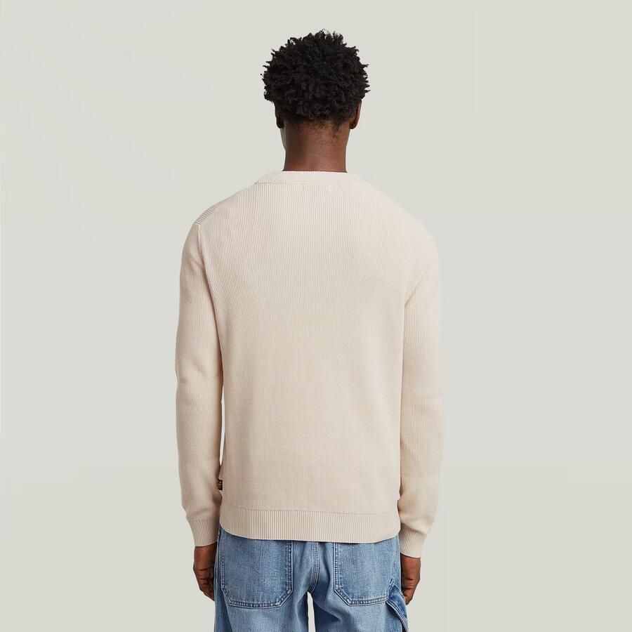 G-Star Raw Trui D26781 C868 STRUCTURE R KNIT-1603 WHITEBAIT