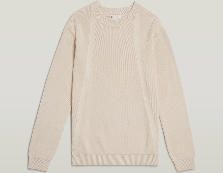 G-Star Raw Trui D26781 C868 STRUCTURE R KNIT-1603 WHITEBAIT - Foto 3