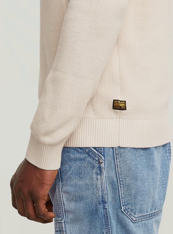 G-Star Raw Trui D26781 C868 STRUCTURE R KNIT-1603 WHITEBAIT - Foto 4