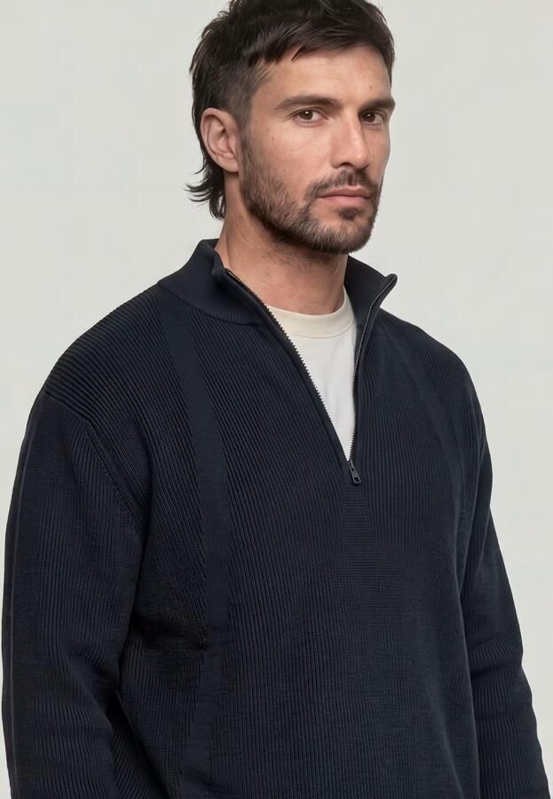 G-STAR RAW Heren Truien & Vesten Structure Half Zip Knit Donkerblauw - Foto 13