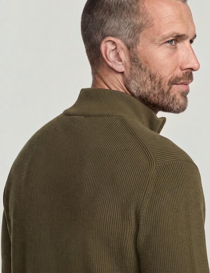 G-Star RAW Structure Half Zip Gebreide Trui Groen Heren - Foto 3