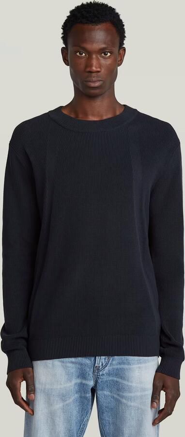 G-STAR RAW Heren Truien & Vesten Structure R Knit Donkerblauw - Foto 11