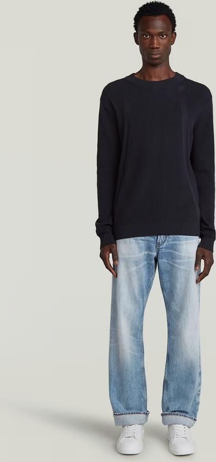 G-STAR RAW Heren Truien & Vesten Structure R Knit Donkerblauw - Foto 8