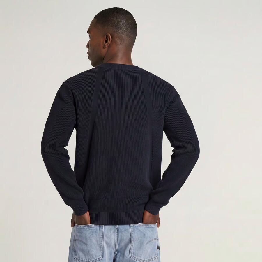 G-STAR RAW Heren Truien & Vesten Structure R Knit Donkerblauw - Foto 8