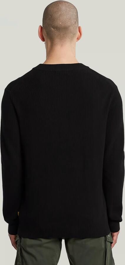 G-Star Raw Trui D26781 C868 STRUCTURE R KNIT-6484 DK BLACK - Foto 6