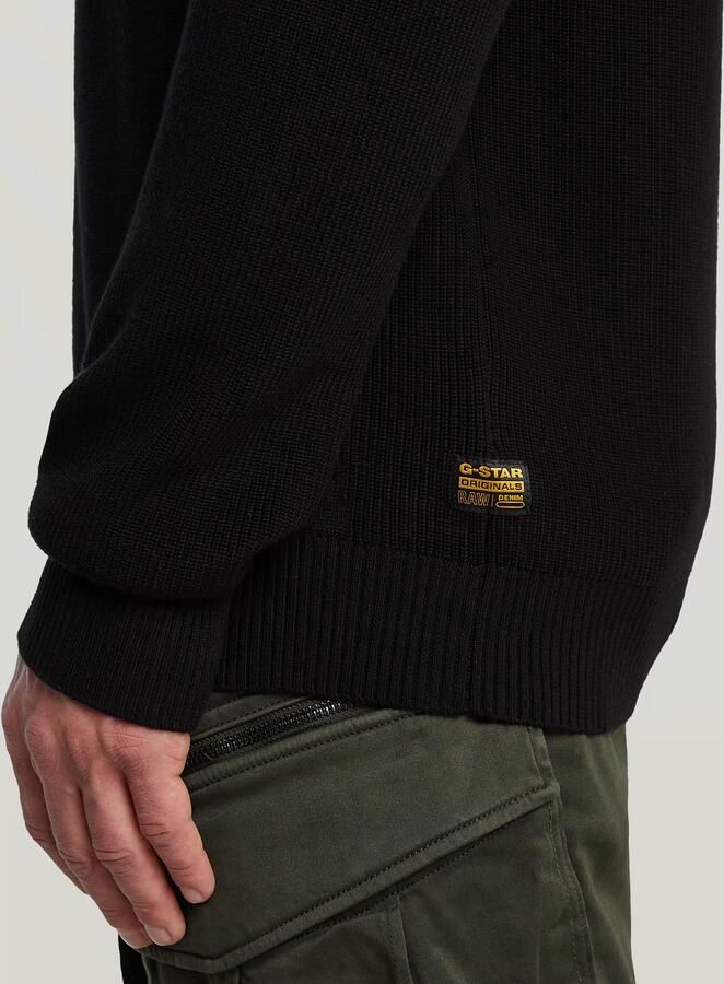 G-Star Raw Trui D26781 C868 STRUCTURE R KNIT-6484 DK BLACK - Foto 3