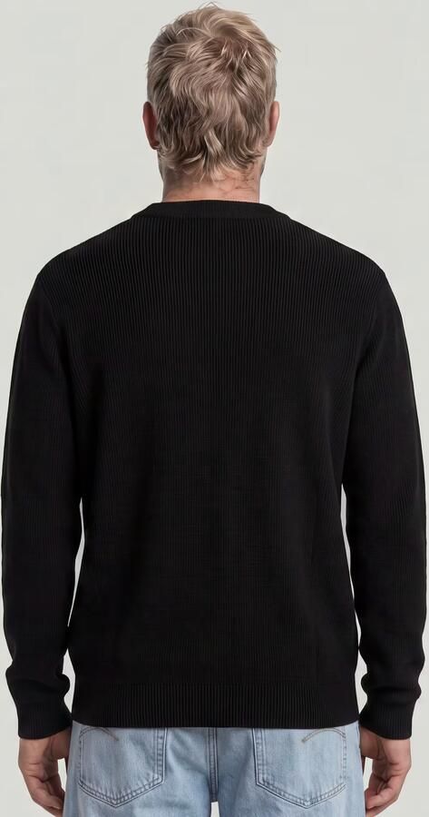 G-Star Raw Trui D26781 C868 STRUCTURE R KNIT-6484 DK BLACK - Foto 5