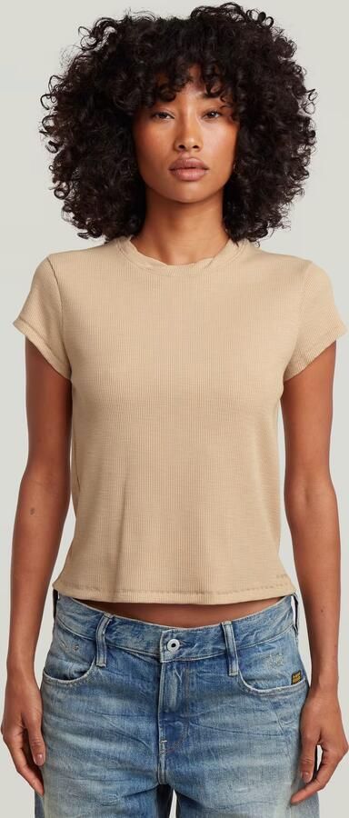 G-Star RAW Structured Baby T-Shirt Beige Dames