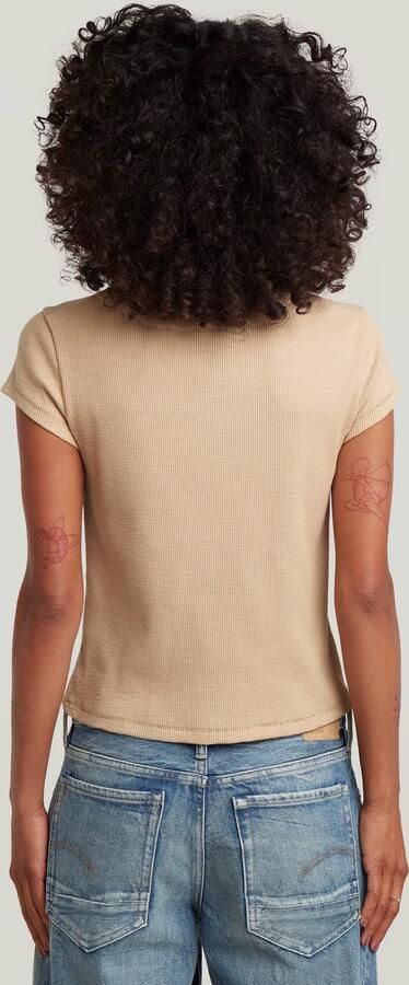 G-Star RAW Structured Baby T-Shirt Beige Dames - Foto 7