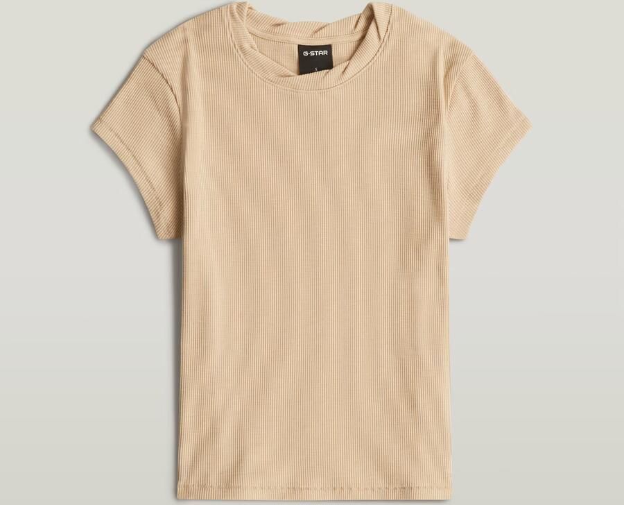 G-Star RAW Structured Baby T-Shirt Beige Dames - Foto 4
