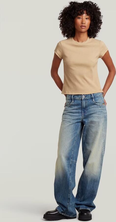 G-Star RAW Structured Baby T-Shirt Beige Dames - Foto 5