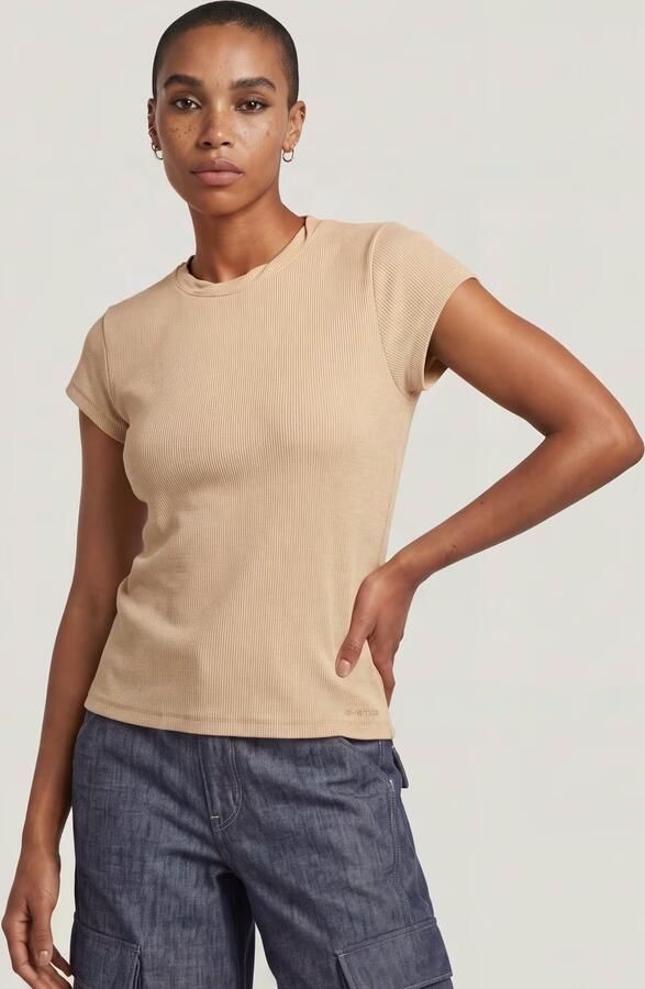 G-Star RAW Structured Baby T-Shirt Beige Dames - Foto 5