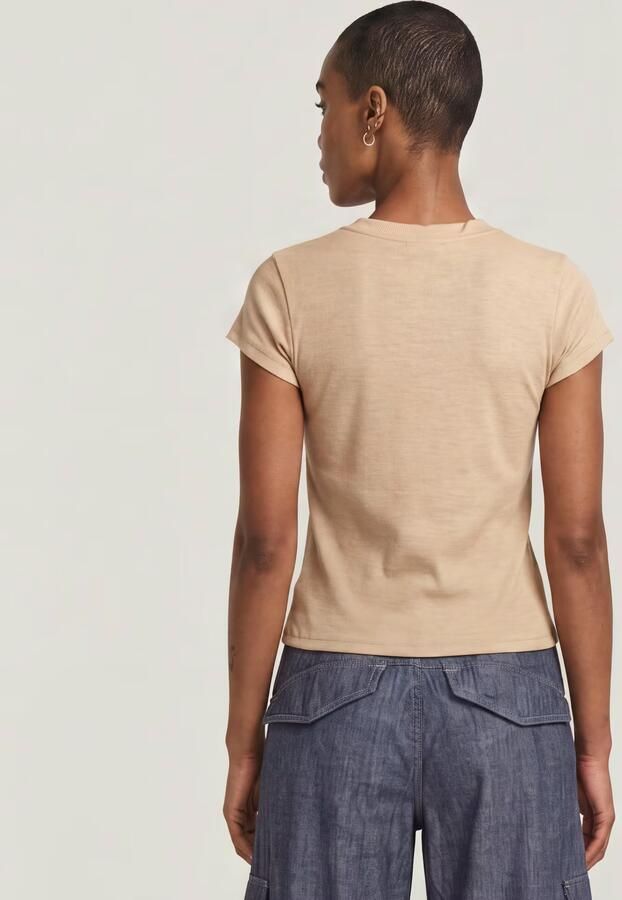G-Star RAW Structured Baby T-Shirt Beige Dames - Foto 4