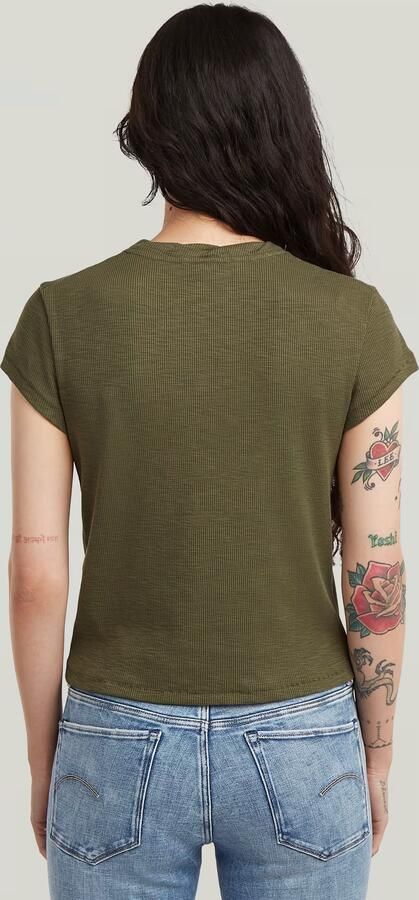 G-Star RAW Structured Baby T-Shirt Groen Dames - Foto 5