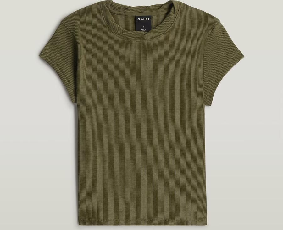 G-Star RAW Structured Baby T-Shirt Groen Dames - Foto 4