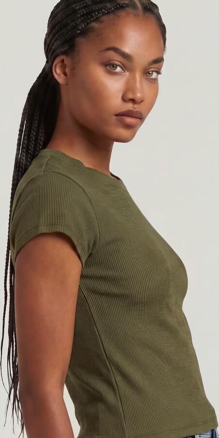 G-Star RAW Structured Baby T-Shirt Groen Dames - Foto 4