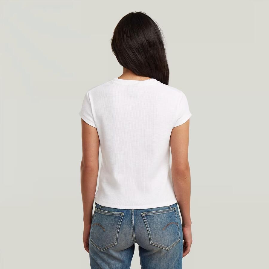 G-Star RAW Structured Baby T-Shirt Wit Dames - Foto 2