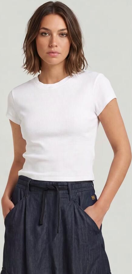 G-Star RAW Structured Baby T-Shirt Wit Dames - Foto 5
