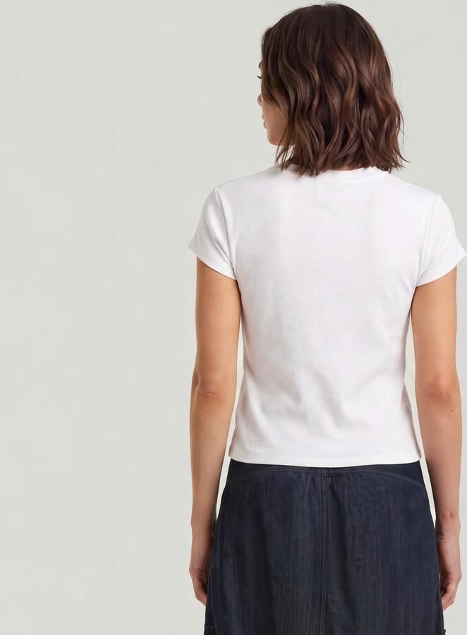 G-Star RAW Structured Baby T-Shirt Wit Dames - Foto 3