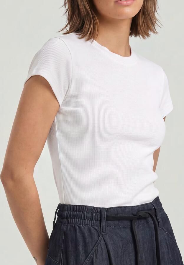 G-Star RAW Structured Baby T-Shirt Wit Dames - Foto 4