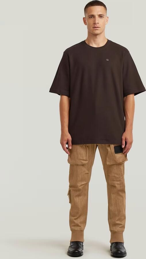G-Star RAW Structured Chest Logo T-Shirt Bruin Heren - Foto 5