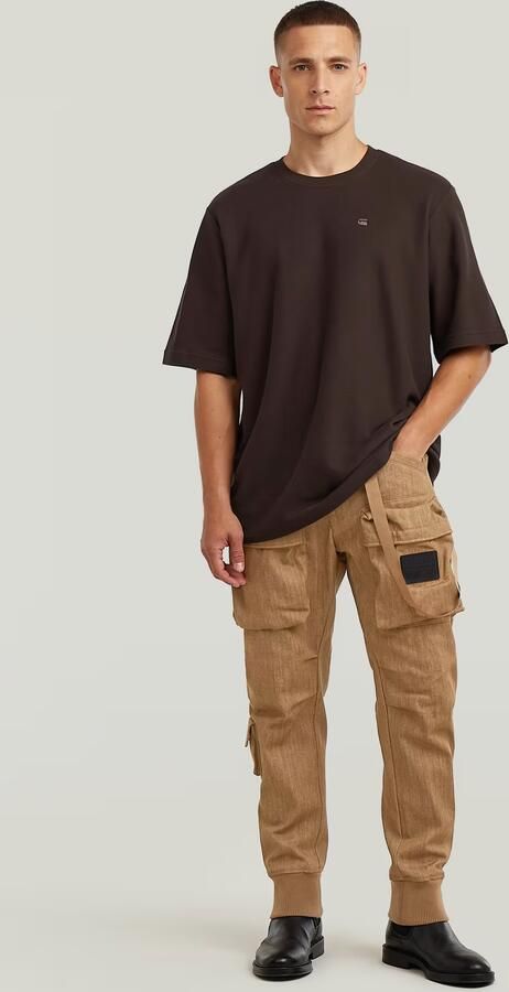G-Star RAW Structured Chest Logo T-Shirt Bruin Heren - Foto 6