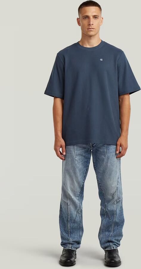 G-Star RAW Structured Chest Logo T-Shirt Donkerblauw Heren - Foto 5
