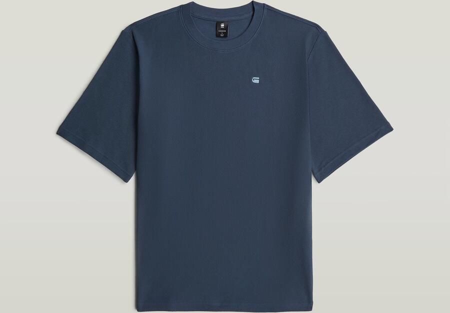 G-Star RAW Structured Chest Logo T-Shirt Donkerblauw Heren - Foto 4