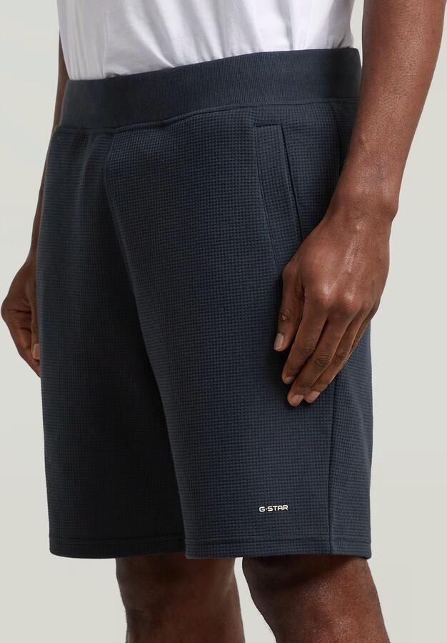 G-Star RAW Structured Jersey Short Donkerblauw Heren - Foto 4