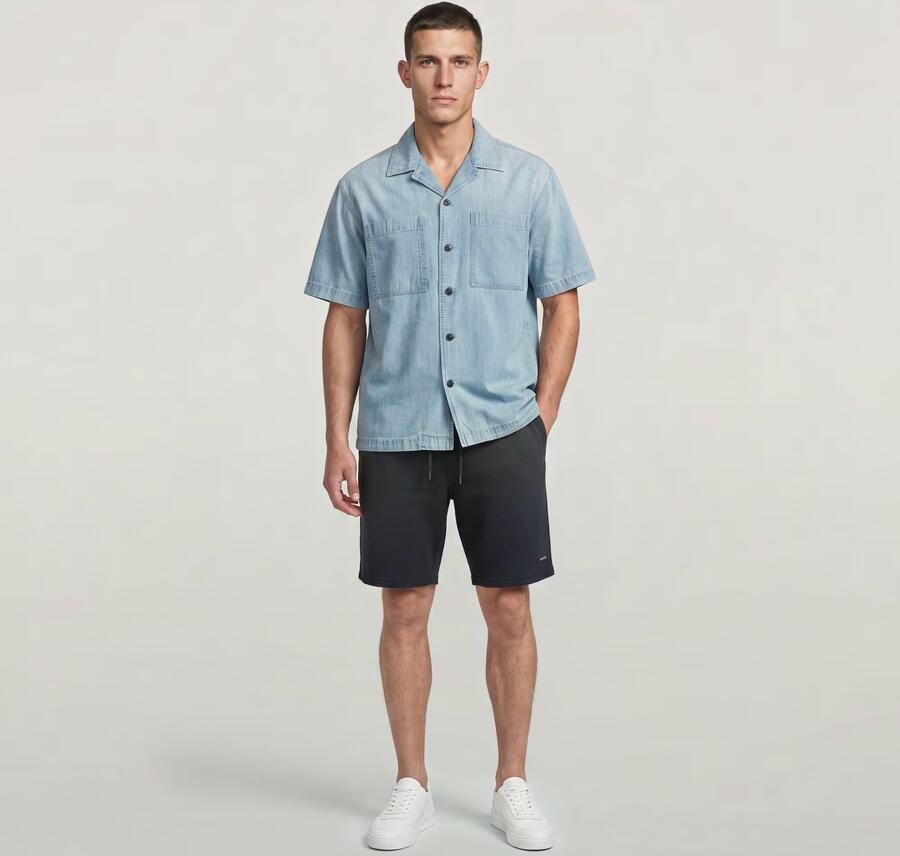 G-Star RAW Structured Jersey Short Donkerblauw Heren - Foto 10