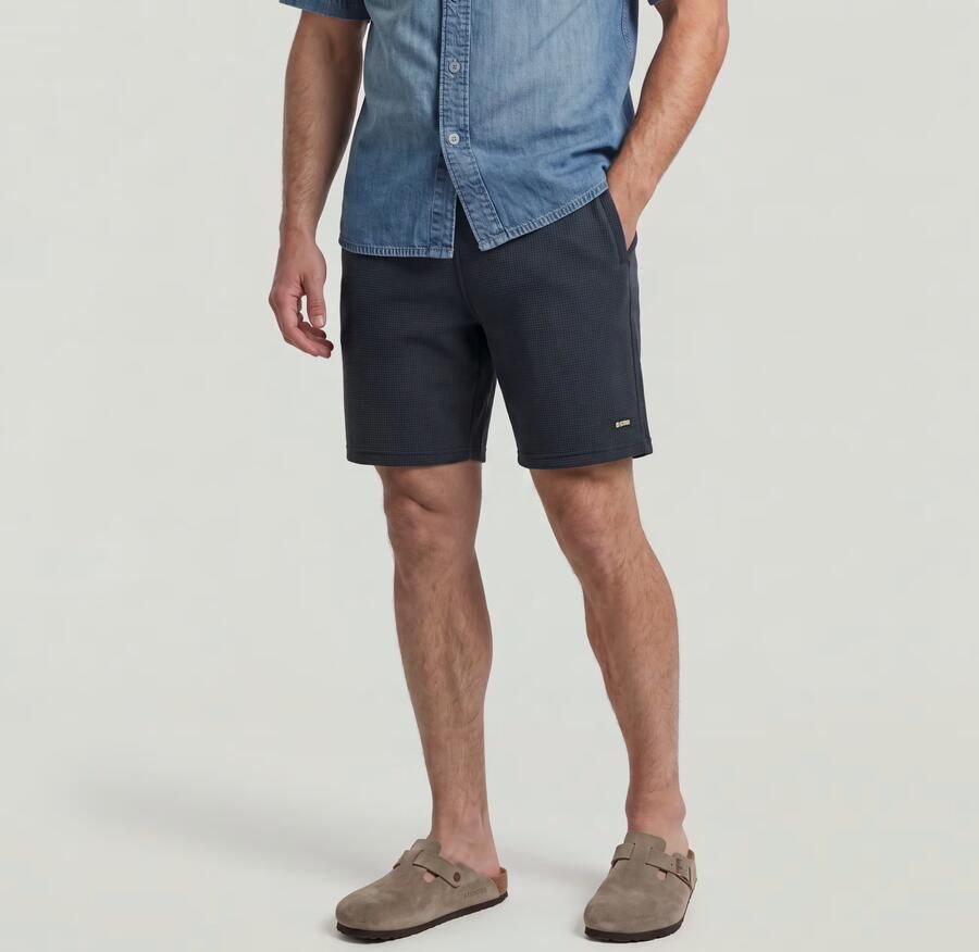 G-Star RAW Structured Jersey Short Donkerblauw Heren - Foto 7