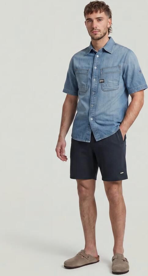 G-Star RAW Structured Jersey Short Donkerblauw Heren - Foto 18