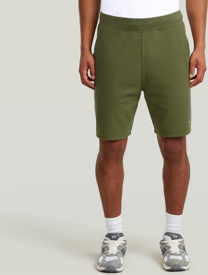 G-STAR RAW Heren Broeken Structured Jersey Short Olijf - Foto 5