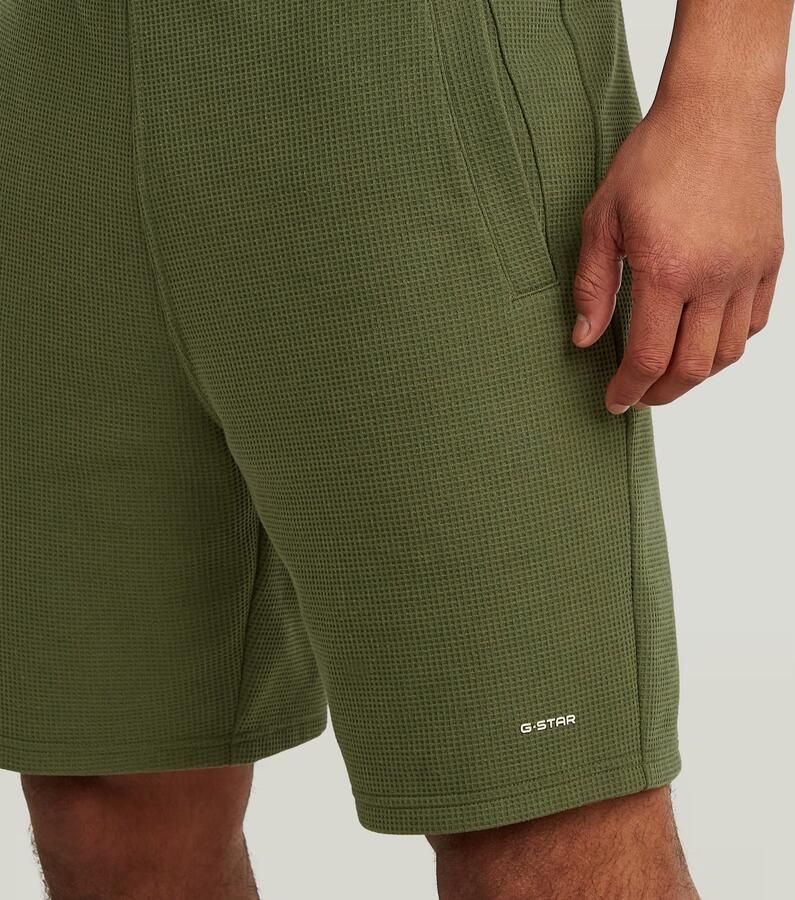 G-STAR RAW Heren Broeken Structured Jersey Short Olijf - Foto 7